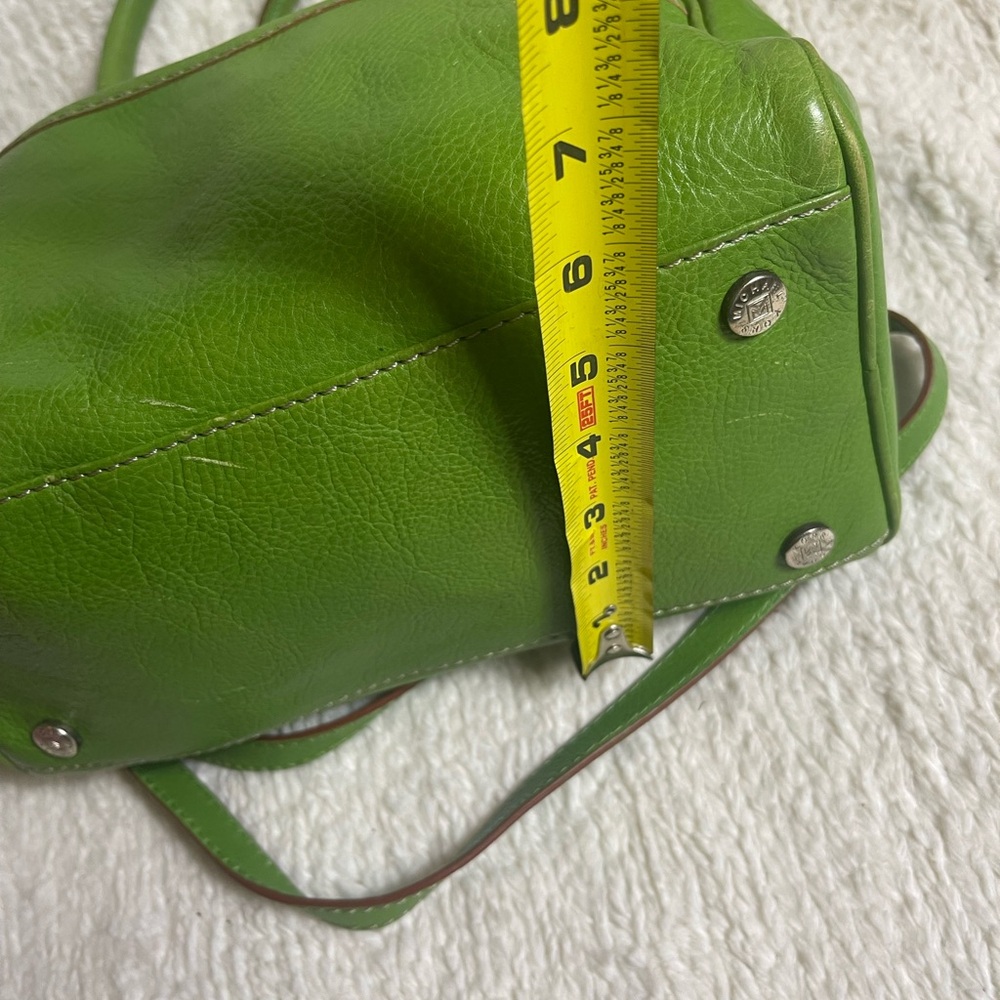 Michael Kors lime Green Leather Satchel with silver tone hardwares. - Picture 11 of 16